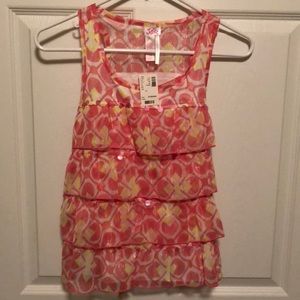 Girls sparkly sleeveless blouse